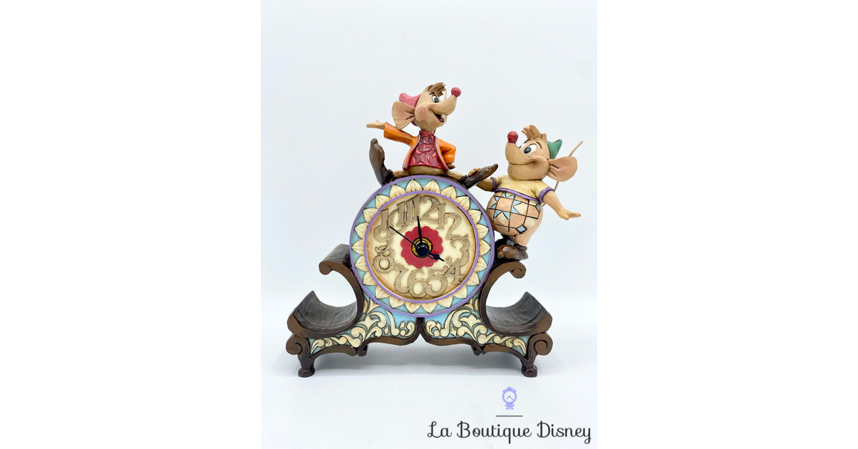 Figurine Jim Shore Horloge Jaq Gus Souris Cendrillon Disney Traditions